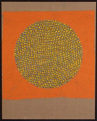 Untitled (ochre circle, red square) 1998 (Copyright Noel Forster 2000)